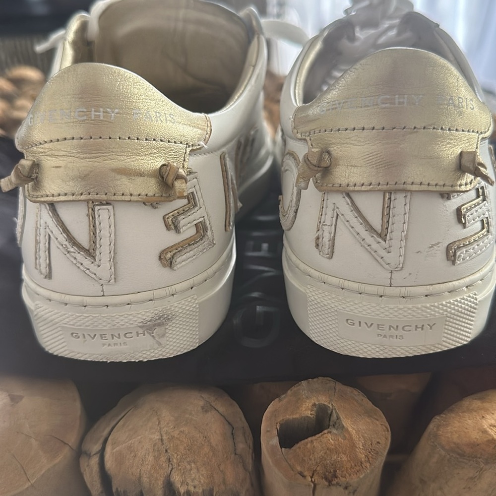 Givenchy Women White and Gold Leather Sneakers Size 40 - Picture 12 of 12